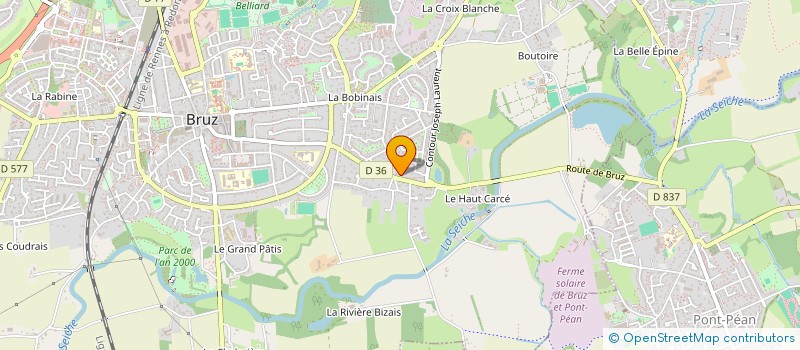 localisation de l'entreprise MONSIEUR SYLVAIN BERTRAND  BRUZ