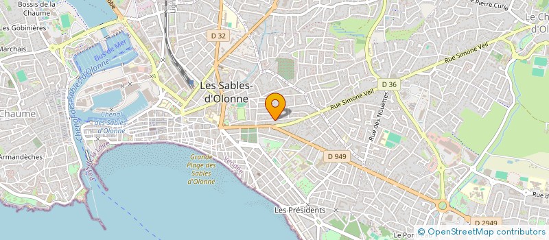 localisation de l'entreprise MONSIEUR SYLVAIN BIDAULT à LES SABLES D'OLONNE