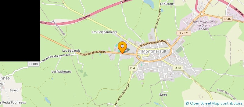 localisation de l'entreprise MONSIEUR SYLVAIN BOLATON  MONTMARAULT