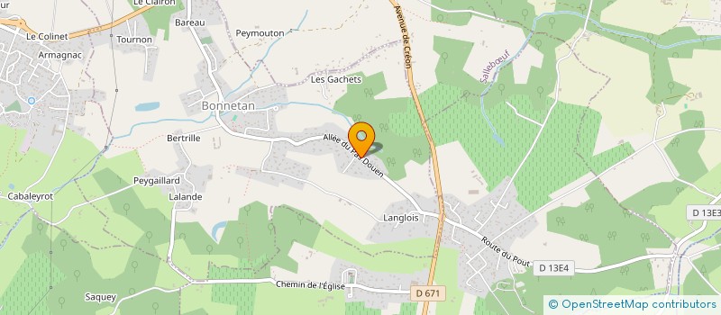 localisation de l'entreprise MONSIEUR SYLVAIN BORGE  BONNETAN