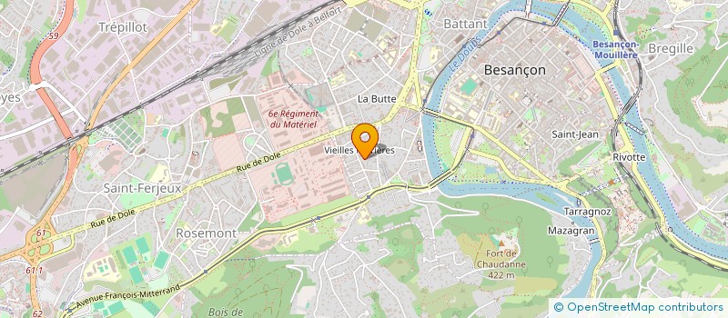 localisation de l'entreprise MONSIEUR SYLVAIN BOUDART à BESANCON