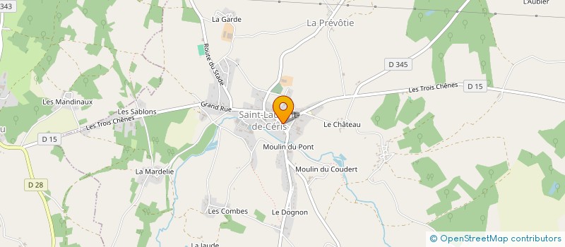 localisation de l'entreprise MONSIEUR SYLVAIN BOURDET à SAINT-LAURENT-DE-CERIS