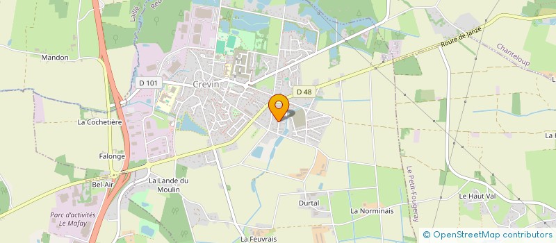 localisation de l'entreprise MONSIEUR SYLVAIN BOURGEOIS  CREVIN