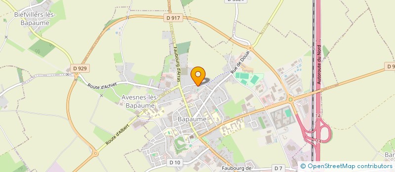 localisation de l'entreprise MONSIEUR SYLVAIN BRABANT à BAPAUME