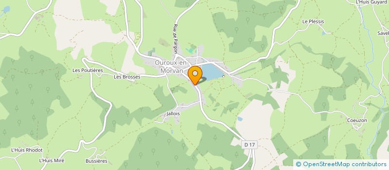 localisation de l'entreprise MONSIEUR SYLVAIN BROSSIER à OUROUX-EN-MORVAN