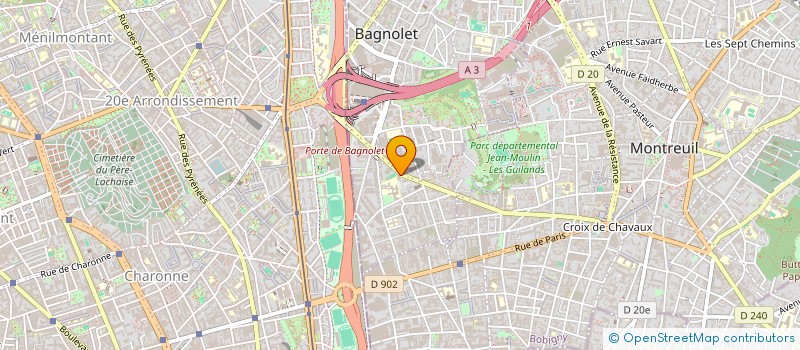 localisation de l'entreprise MONSIEUR SYLVAIN CARPENTIER à BAGNOLET