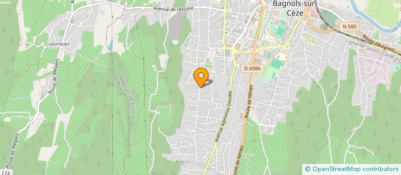 localisation de l'entreprise MONSIEUR SYLVAIN CHABAUD  BAGNOLS-SUR-CEZE