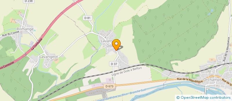 localisation de l'entreprise MONSIEUR SYLVAIN CHAON  LAVANS-LES-DOLE