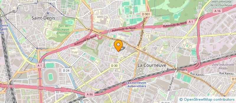 localisation de l'entreprise MONSIEUR SYLVAIN CHAUVEAU à LA COURNEUVE