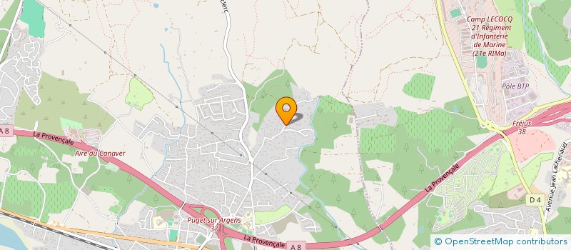 localisation de l'entreprise MONSIEUR SYLVAIN CHAUVET  PUGET-SUR-ARGENS