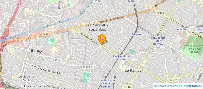 localisation de l'entreprise MONSIEUR SYLVAIN CIARAVELLA  LES PAVILLONS-SOUS-BOIS