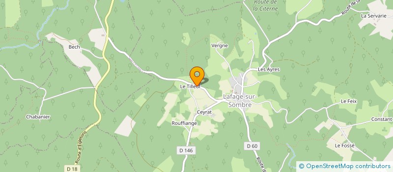 localisation de l'entreprise MONSIEUR SYLVAIN COUCHARRIERE  LAFAGE-SUR-SOMBRE