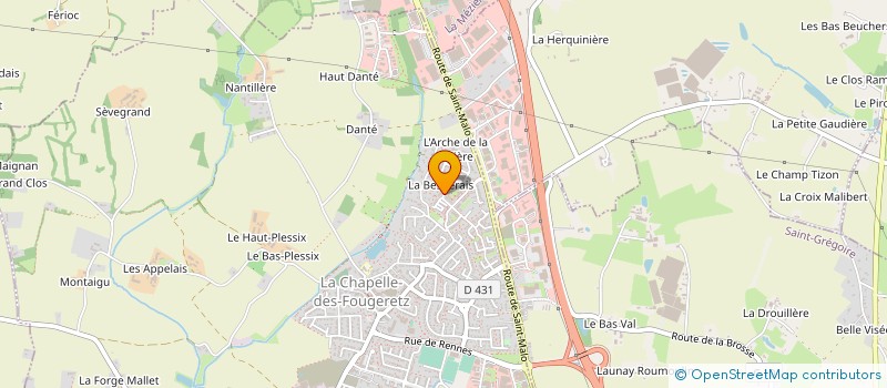localisation de l'entreprise MONSIEUR SYLVAIN CROUZET à LA CHAPELLE-DES-FOUGERETZ