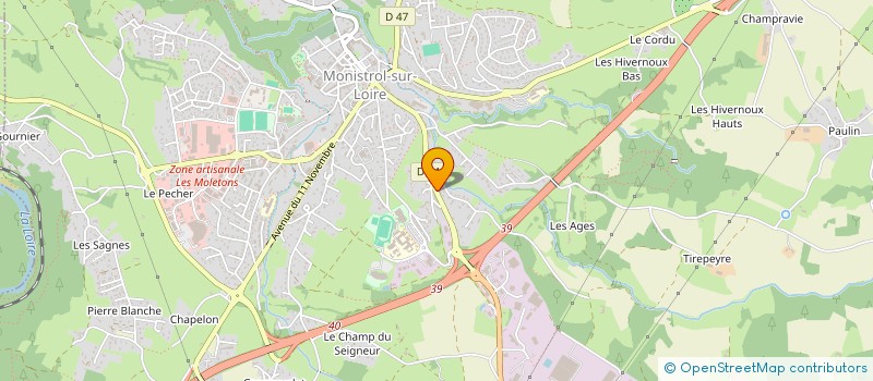 localisation de l'entreprise MONSIEUR SYLVAIN CROUZET  MONISTROL-SUR-LOIRE