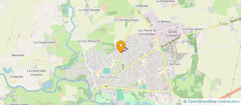 localisation de l'entreprise MONSIEUR SYLVAIN DELOUVEE  MORDELLES