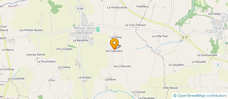 localisation de l'entreprise MONSIEUR SYLVAIN DENOUAL  TINTENIAC