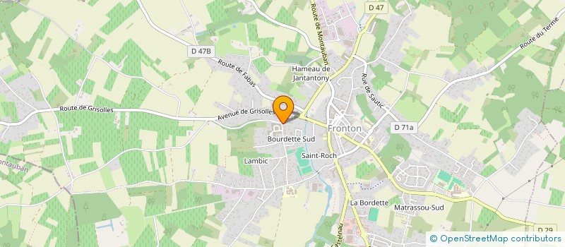 localisation de l'entreprise MONSIEUR SYLVAIN DESINTEBIN  FRONTON