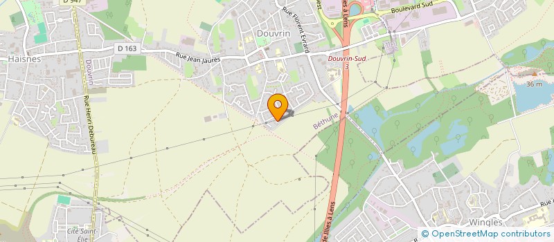 localisation de l'entreprise MONSIEUR SYLVAIN DUHAMEL  DOUVRIN