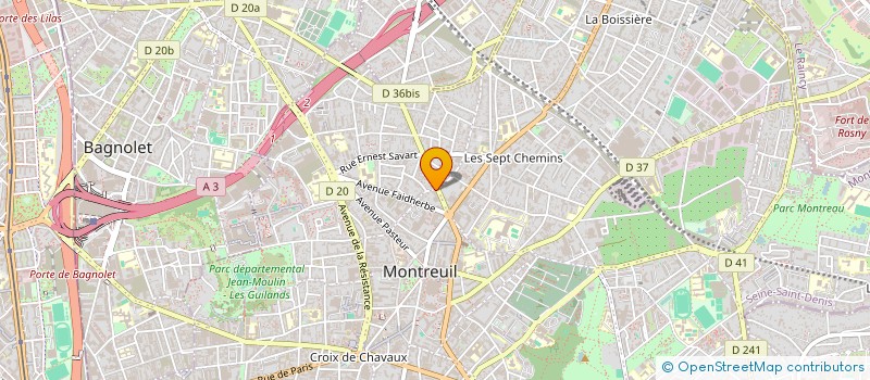 localisation de l'entreprise MONSIEUR SYLVAIN DUROYON à MONTREUIL