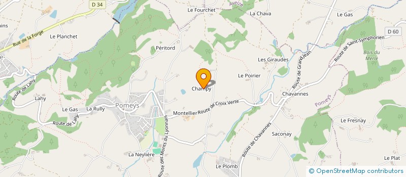 localisation de l'entreprise MONSIEUR SYLVAIN DUTHEL  POMEYS