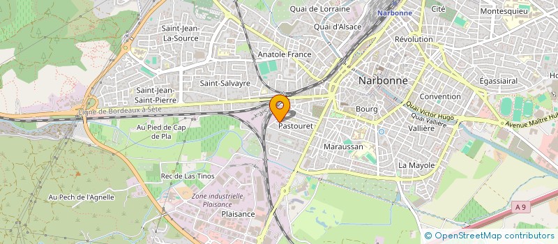 localisation de l'entreprise MONSIEUR SYLVAIN ERIC MARTY  NARBONNE