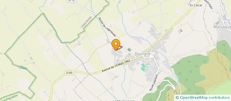 localisation de l'entreprise MONSIEUR SYLVAIN FAVARDIN  DOURGNE