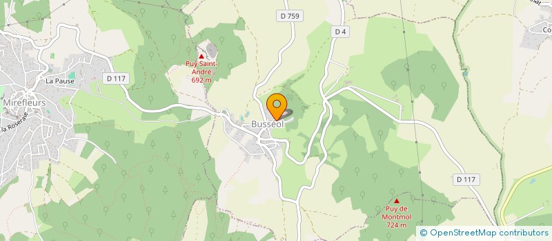 localisation de l'entreprise MONSIEUR SYLVAIN FOURNET  BUSSEOL