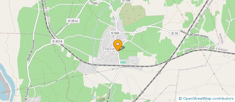 localisation de l'entreprise MONSIEUR SYLVAIN GAILLARDET  THEZIERS