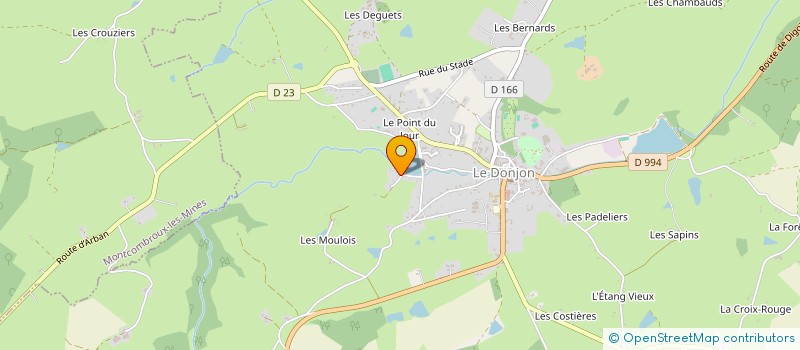 localisation de l'entreprise MONSIEUR SYLVAIN GERMAIN à LE DONJON