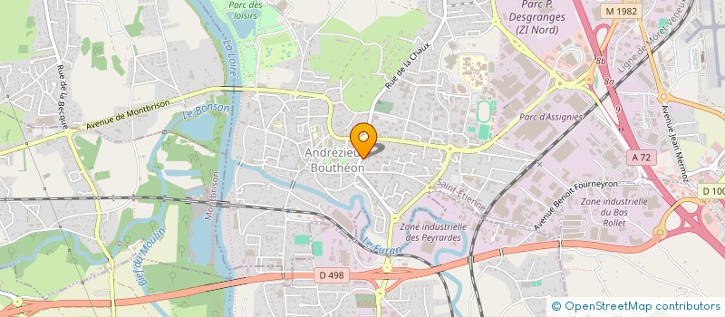 localisation de l'entreprise MONSIEUR SYLVAIN GIRAUD  ANDREZIEUX-BOUTHEON