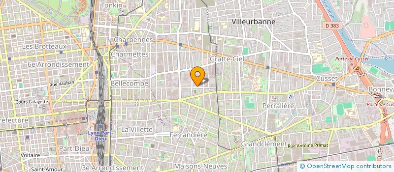 localisation de l'entreprise MONSIEUR SYLVAIN GROSJEAN  VILLEURBANNE