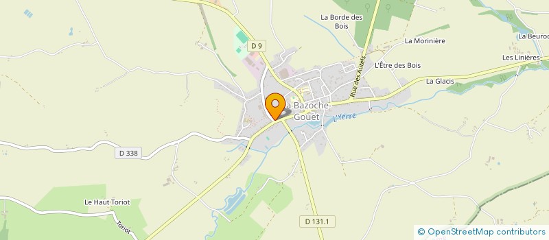 localisation de l'entreprise MONSIEUR SYLVAIN GUILLET à LA BAZOCHE-GOUET