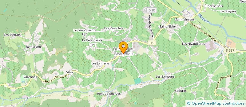 localisation de l'entreprise MONSIEUR SYLVAIN HONNART  QUINCIE-EN-BEAUJOLAIS