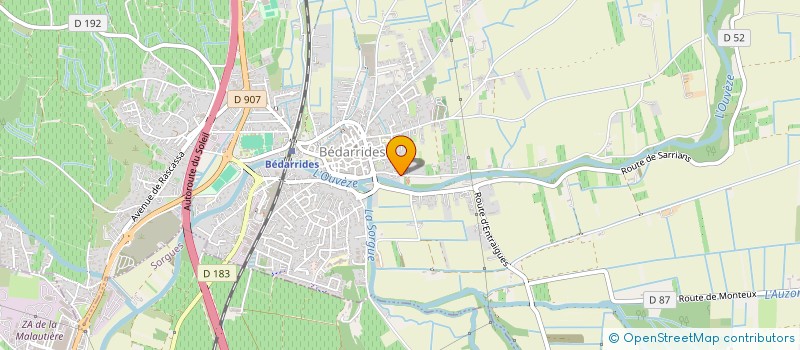 localisation de l'entreprise MONSIEUR SYLVAIN JEAN  BEDARRIDES