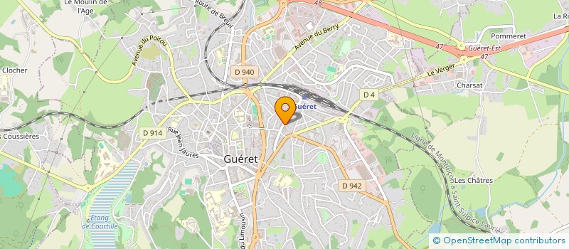 localisation de l'entreprise MONSIEUR SYLVAIN JOUANNY à GUERET