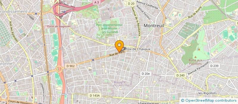 localisation de l'entreprise MONSIEUR SYLVAIN JOUBERT à MONTREUIL