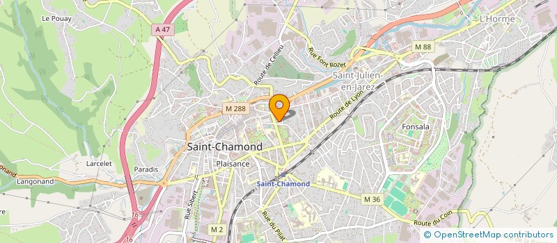localisation de l'entreprise MONSIEUR SYLVAIN KOUSEK à SAINT-CHAMOND