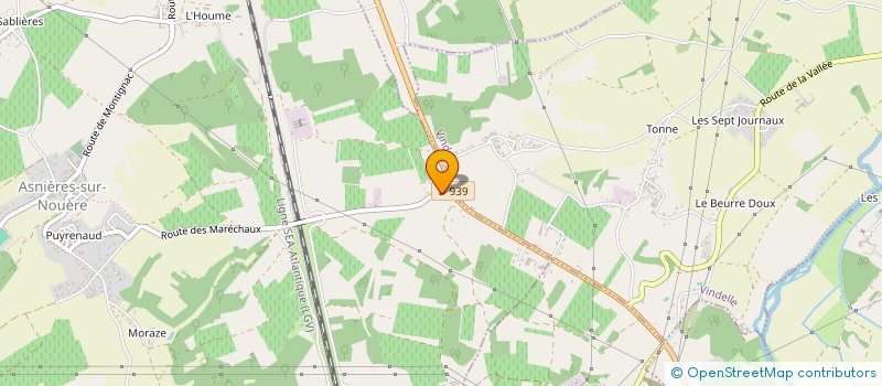 localisation de l'entreprise MONSIEUR SYLVAIN LABADIE à ASNIERES-SUR-NOUERE