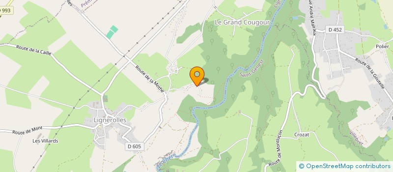 localisation de l'entreprise MONSIEUR SYLVAIN LAJOIE  LIGNEROLLES