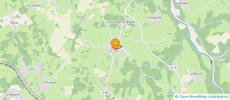 localisation de l'entreprise MONSIEUR SYLVAIN LALARD  MAZEIRAT