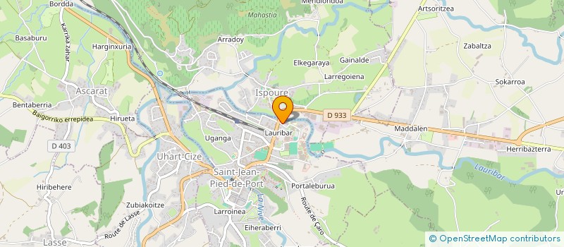 localisation de l'entreprise MONSIEUR SYLVAIN LALAURETTE  SAINT-JEAN-PIED-DE-PORT