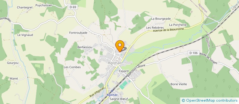 localisation de l'entreprise MONSIEUR SYLVAIN LASJUILLIARIAS  AGONAC