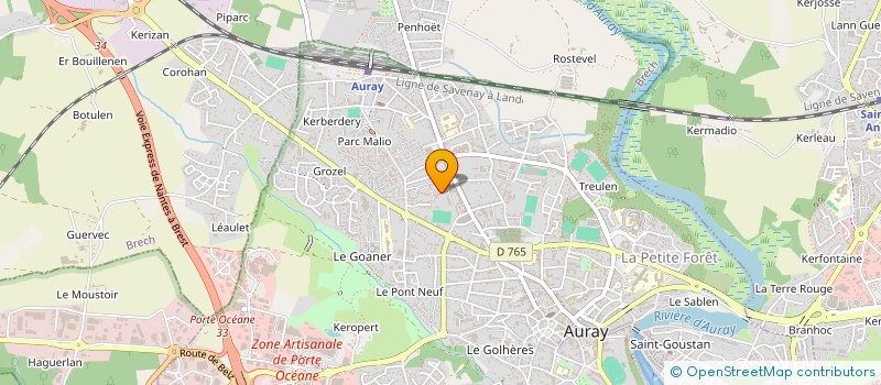 localisation de l'entreprise MONSIEUR SYLVAIN LE FLOHIC à AURAY