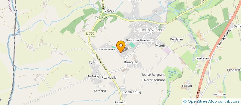 localisation de l'entreprise MONSIEUR SYLVAIN LE GALL  LANDREVARZEC