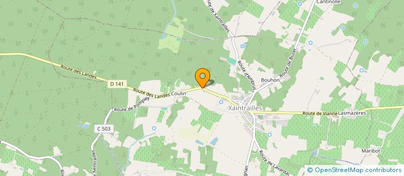 localisation de l'entreprise MONSIEUR SYLVAIN LEANDRE  XAINTRAILLES