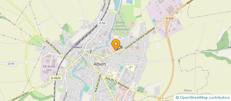localisation de l'entreprise MONSIEUR SYLVAIN LEFEBVRE à ALBERT