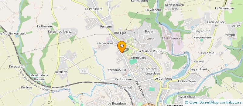 localisation de l'entreprise MONSIEUR SYLVAIN LEMEILLEUR  QUIMPERLE