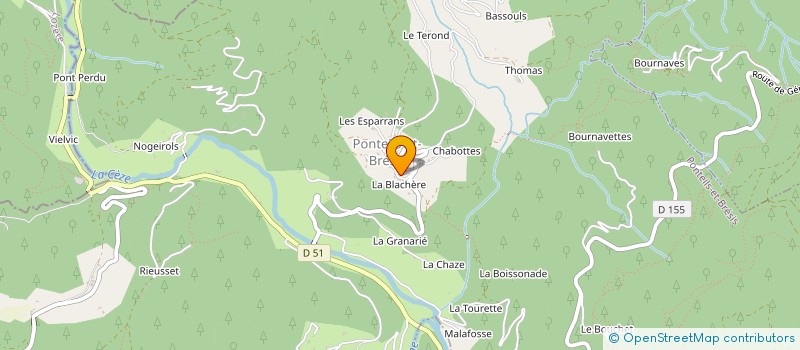 localisation de l'entreprise MONSIEUR SYLVAIN MARC  PONTEILS-ET-BRESIS