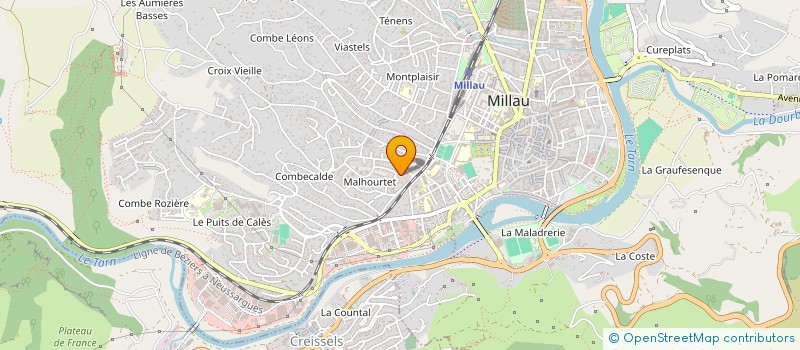 localisation de l'entreprise MONSIEUR SYLVAIN MARTINI  MILLAU