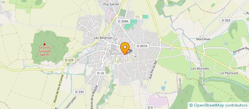 localisation de l'entreprise MONSIEUR SYLVAIN MAZADE  BILLOM